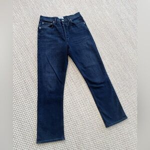 Agolde Women's Straight Leg Jeans — Dark Indigo Blue